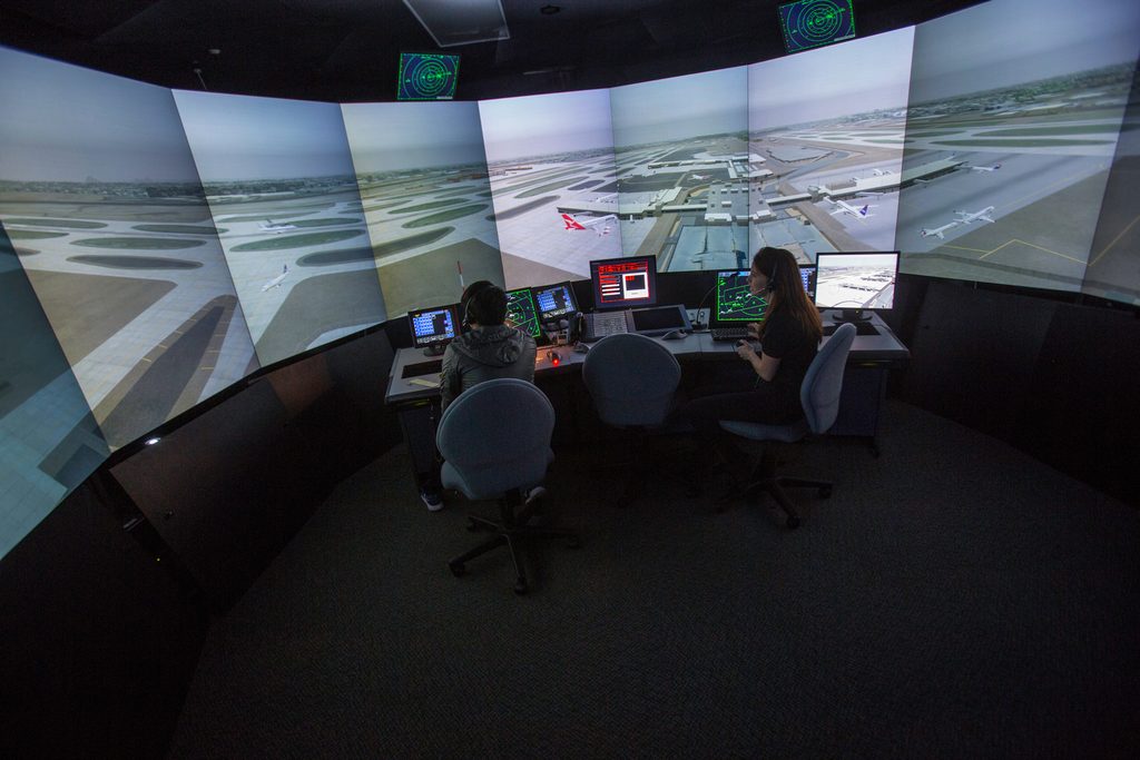 Air traffic control simulation at ASU Phoenix campus