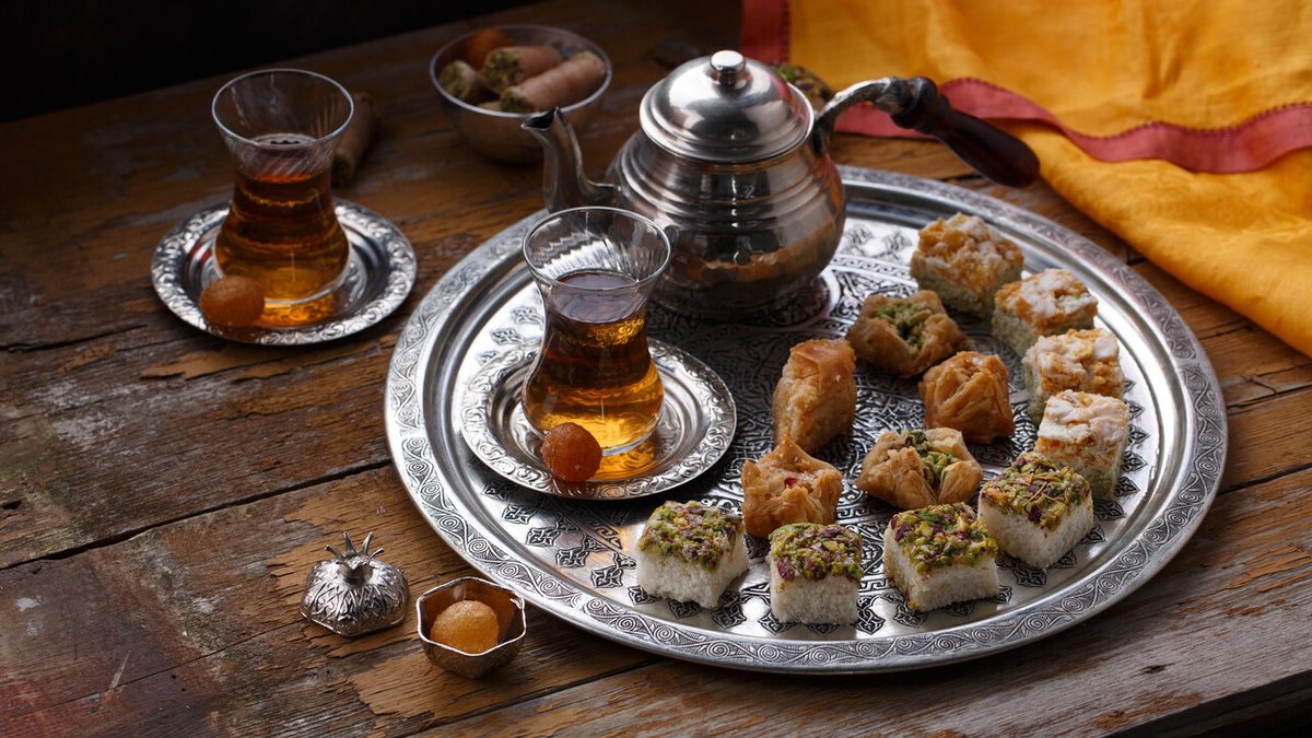 Turkish Tea with Turkish delights