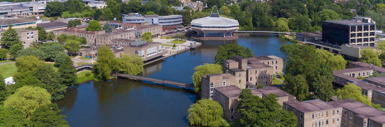 Top view of University of York Campus in 2018