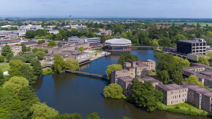 University of York Campus pictured from above in 2018