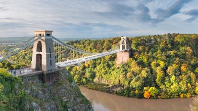 Clifton suspension bridge crossing the Avon Gorge in Bristol