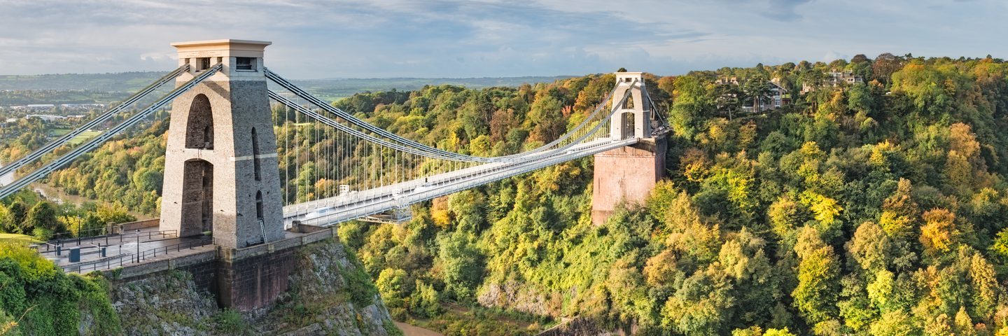 Clifton suspension bridge crossing the Avon Gorge in Bristol