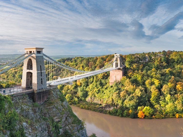 Clifton suspension bridge crossing the Avon Gorge in Bristol