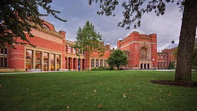 Campus building of University of Birmingham
