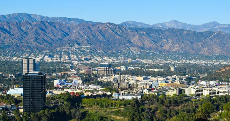 Panoramic view to the North Hollywood
