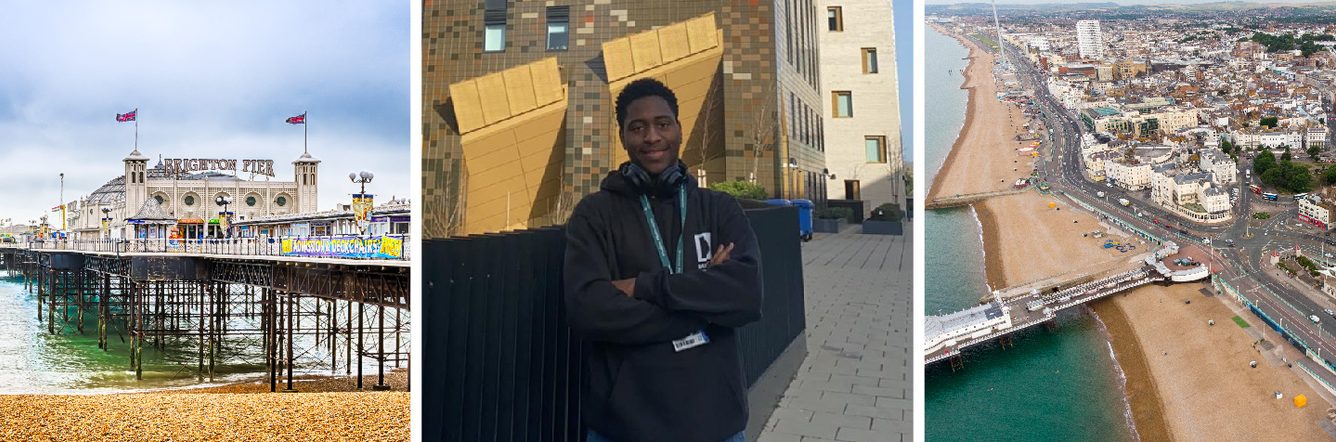 James a student from Ghana posing for a picture