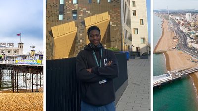 James a student from Ghana posing for a picture