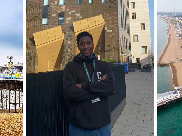 James a student from Ghana posing for a picture