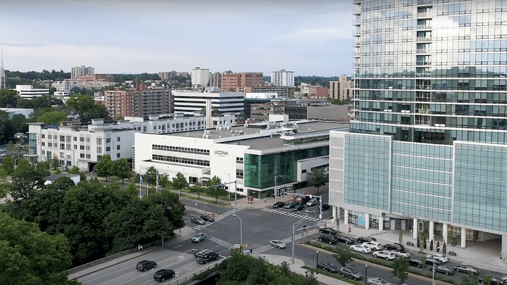 View of the surrounding area near the UCONN Stamford campus