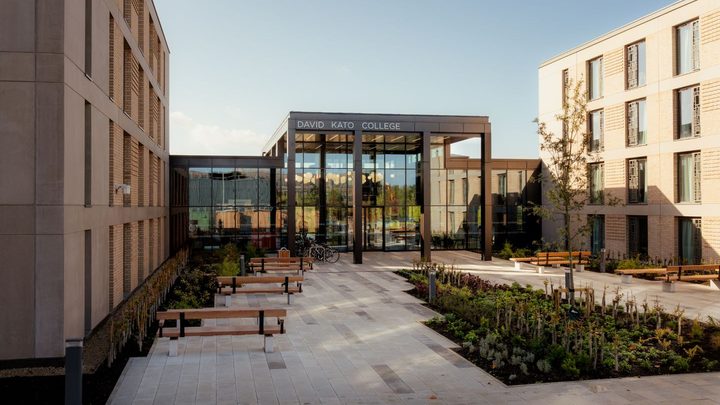 the David Kato College on a sunny afternoon