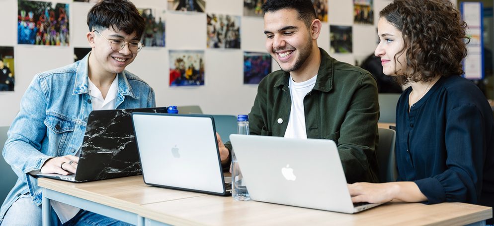 Students studying in Bournemouth
