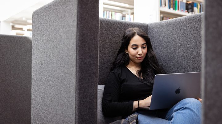 Student studying in University of Westminster