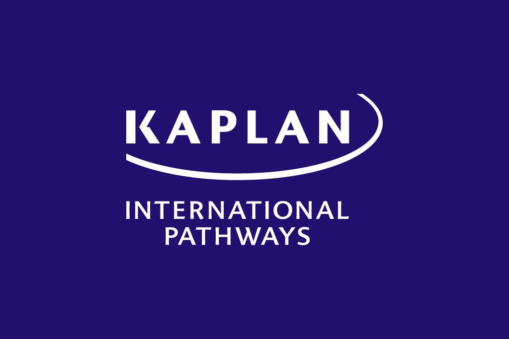 Kaplan International Pathways logo on purple background