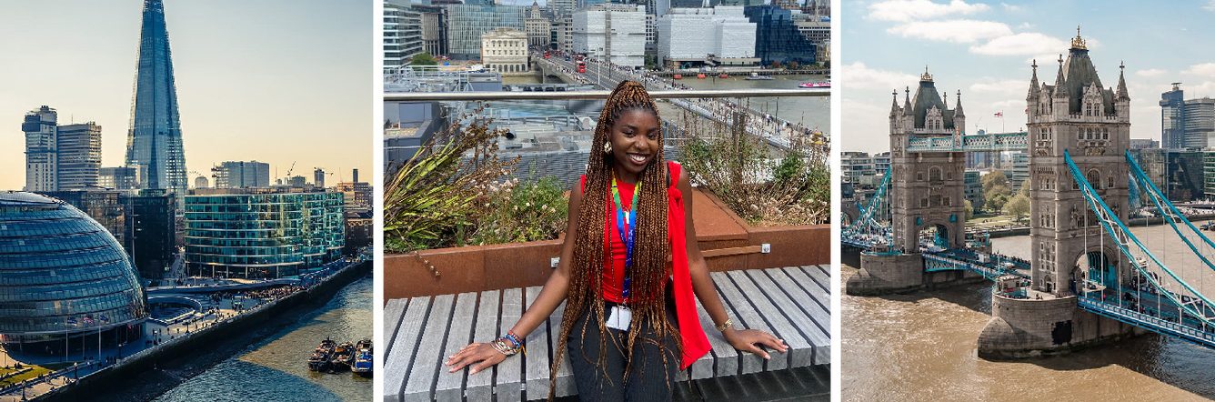 Eniola during her internship at Kaplan