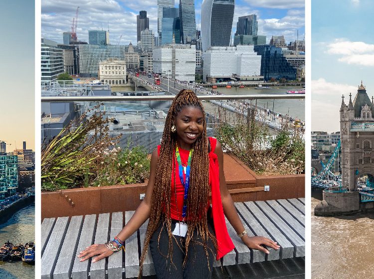 Eniola during her internship at Kaplan