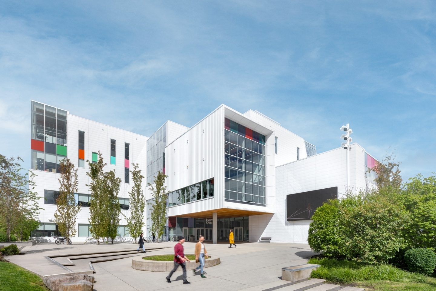 Emily Carr University main campus with outdoor area in front