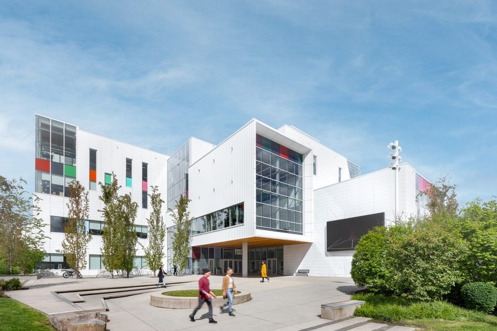 Emily Carr University main campus with outdoor area in front